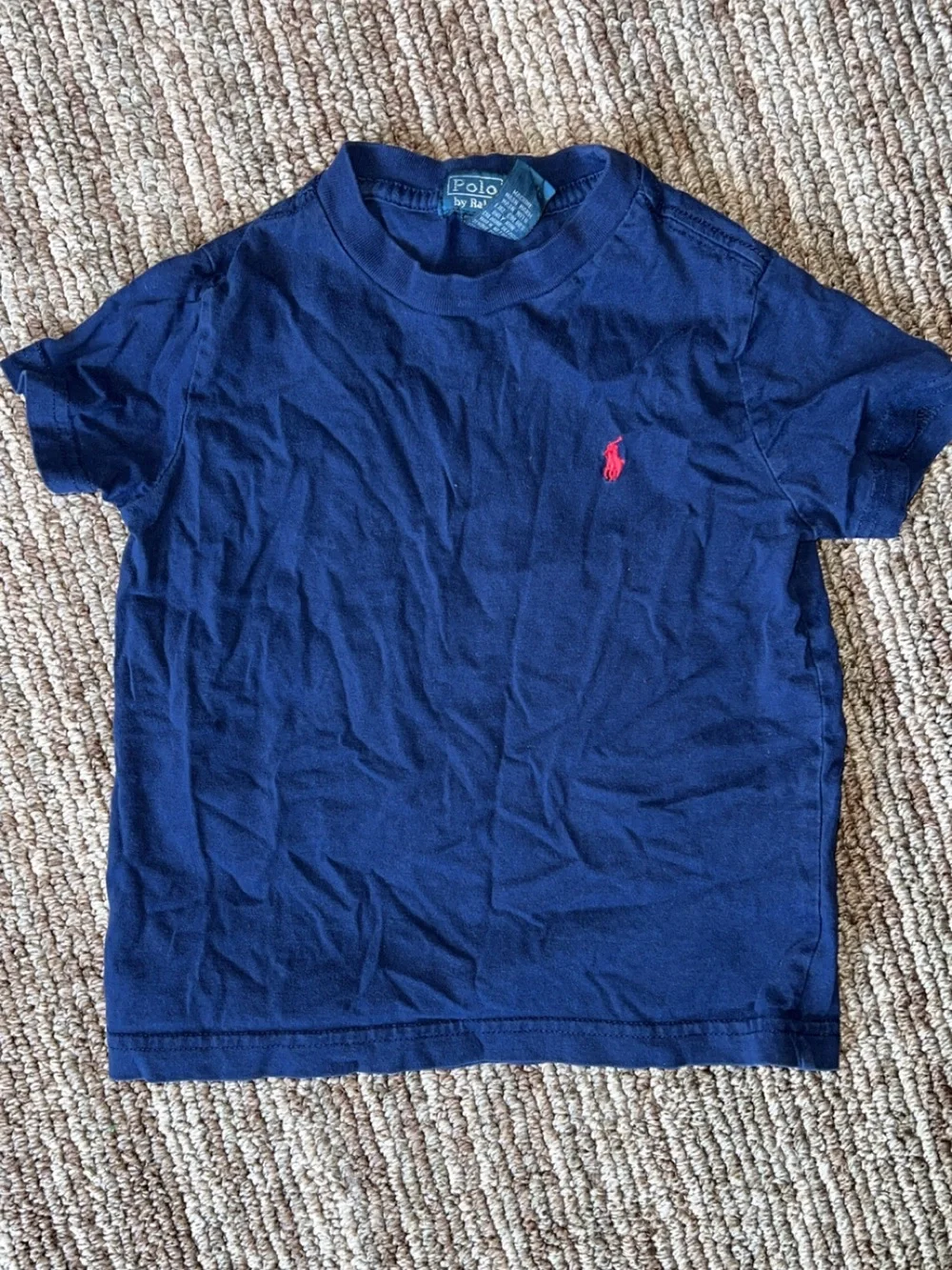 Ralph Lauren Navy Tee with Red Pony Embroidery